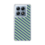 スリムプロテクションケース［ Small Stripe - Navy × Green ］