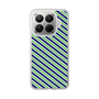スリムプロテクションケース［ Small Stripe - Navy × Green ］