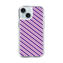 スリムプロテクションケース［ Small Stripe - Purple × Pink ］