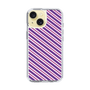 スリムプロテクションケース［ Small Stripe - Purple × Pink ］