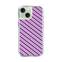 スリムプロテクションケース［ Small Stripe - Purple × Pink ］