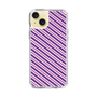 スリムプロテクションケース［ Small Stripe - Purple × Pink ］