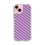 スリムプロテクションケース［ Small Stripe - Purple × Pink ］