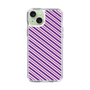 スリムプロテクションケース［ Small Stripe - Purple × Pink ］