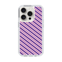 スリムプロテクションケース［ Small Stripe - Purple × Pink ］