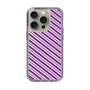 スリムプロテクションケース［ Small Stripe - Purple × Pink ］