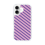 スリムプロテクションケース［ Small Stripe - Purple × Pink ］