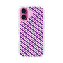 スリムプロテクションケース［ Small Stripe - Purple × Pink ］