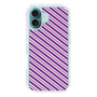 スリムプロテクションケース［ Small Stripe - Purple × Pink ］