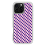 スリムプロテクションケース［ Small Stripe - Purple × Pink ］