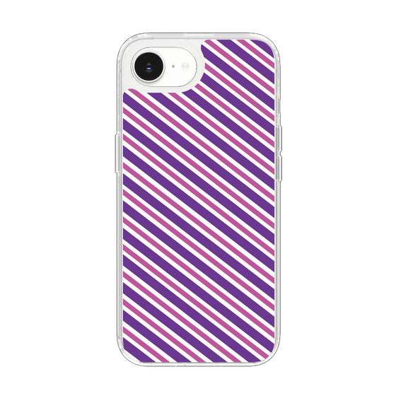 スリムプロテクションケース［ Small Stripe - Purple × Pink ］