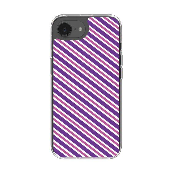 スリムプロテクションケース［ Small Stripe - Purple × Pink ］