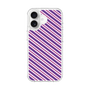 スリムプロテクションケース［ Small Stripe - Purple × Pink ］