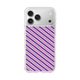 スリムプロテクションケース［ Small Stripe - Purple × Pink ］