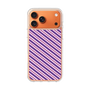 スリムプロテクションケース［ Small Stripe - Purple × Pink ］