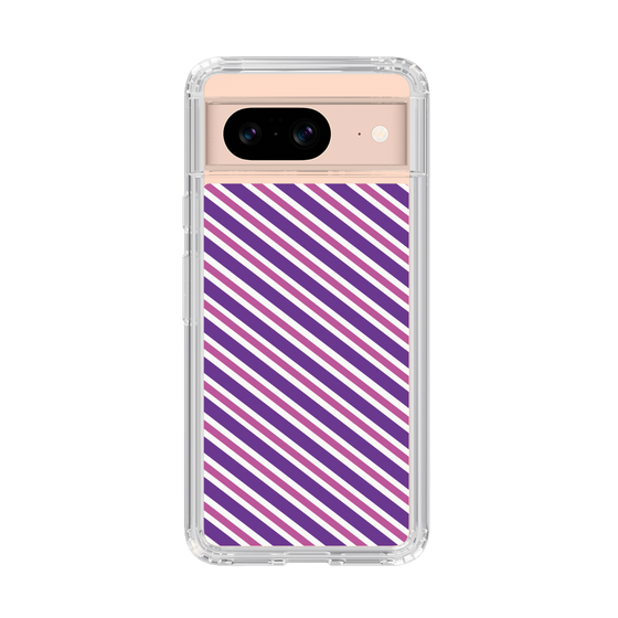 スリムプロテクションケース［ Small Stripe - Purple × Pink ］