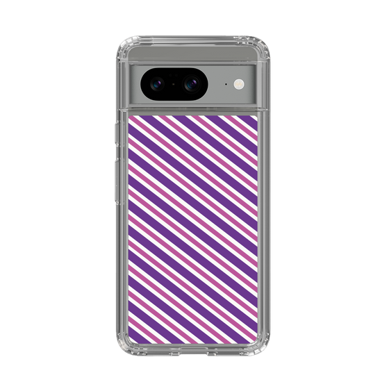 スリムプロテクションケース［ Small Stripe - Purple × Pink ］