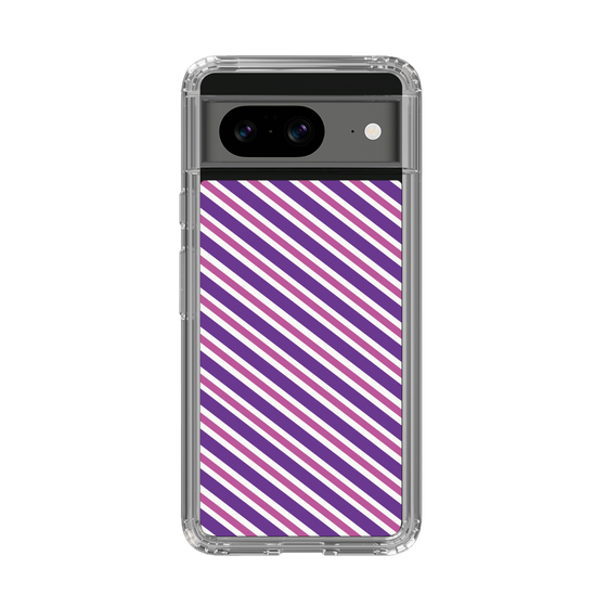 スリムプロテクションケース［ Small Stripe - Purple × Pink ］