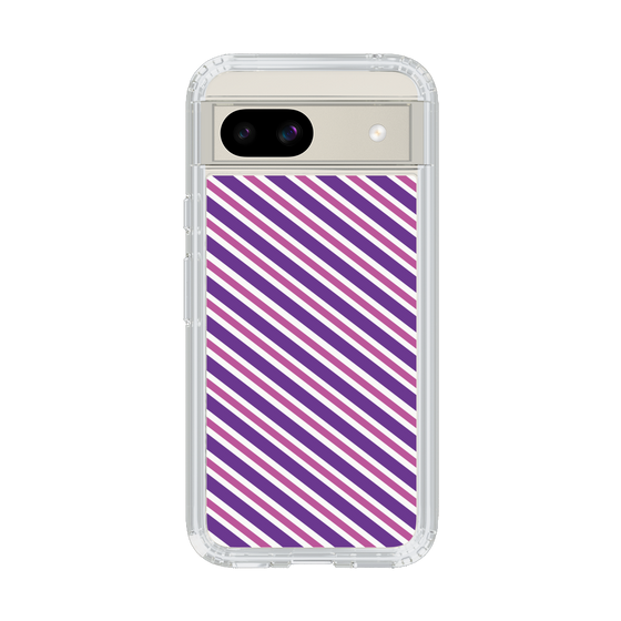 スリムプロテクションケース［ Small Stripe - Purple × Pink ］