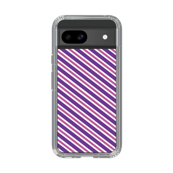 スリムプロテクションケース［ Small Stripe - Purple × Pink ］