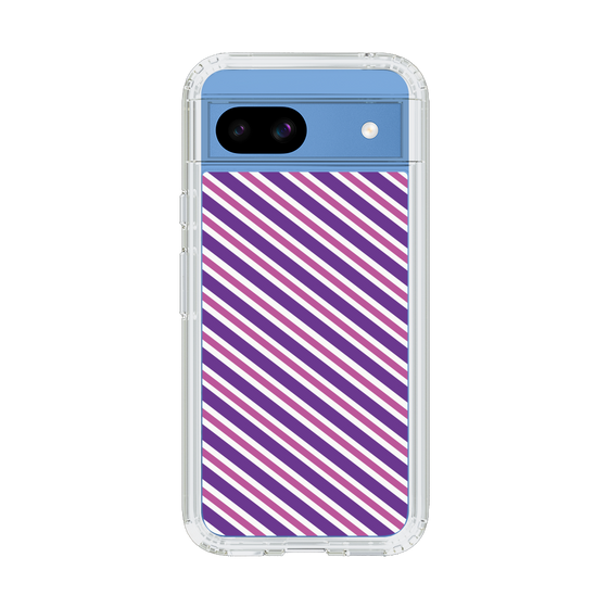 スリムプロテクションケース［ Small Stripe - Purple × Pink ］