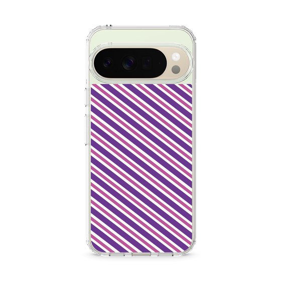スリムプロテクションケース［ Small Stripe - Purple × Pink ］