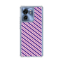 スリムプロテクションケース［ Small Stripe - Purple × Pink ］