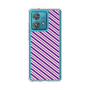 スリムプロテクションケース［ Small Stripe - Purple × Pink ］