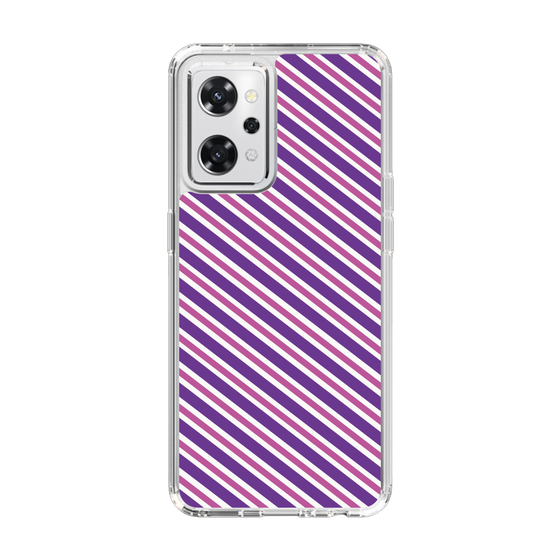 スリムプロテクションケース［ Small Stripe - Purple × Pink ］