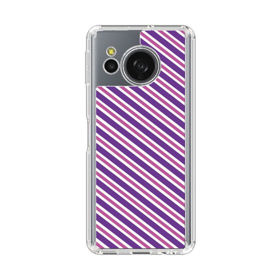 スリムプロテクションケース［ Small Stripe - Purple × Pink ］