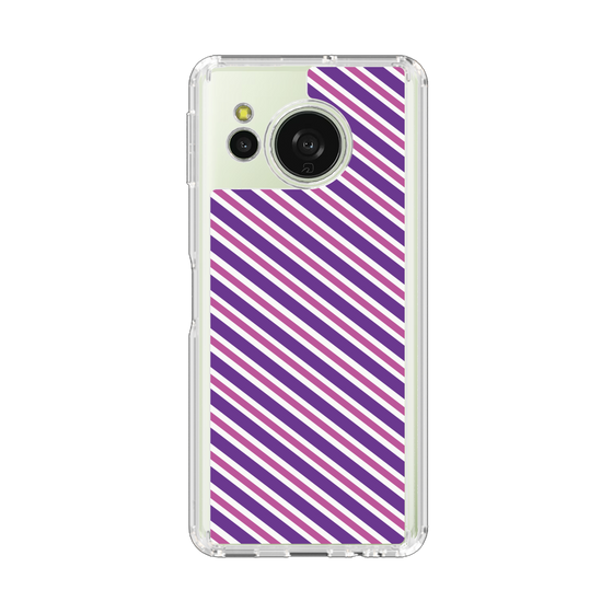 スリムプロテクションケース［ Small Stripe - Purple × Pink ］
