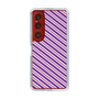 スリムプロテクションケース［ Small Stripe - Purple × Pink ］