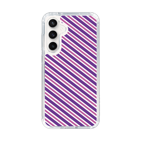 スリムプロテクションケース［ Small Stripe - Purple × Pink ］