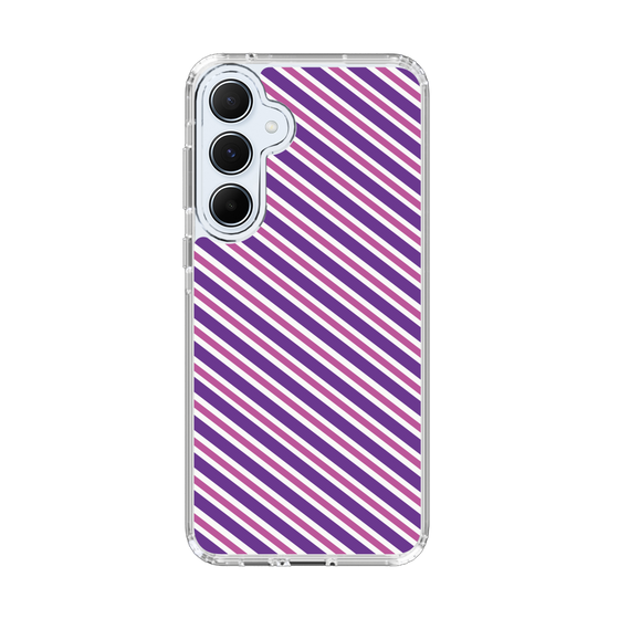 スリムプロテクションケース［ Small Stripe - Purple × Pink ］