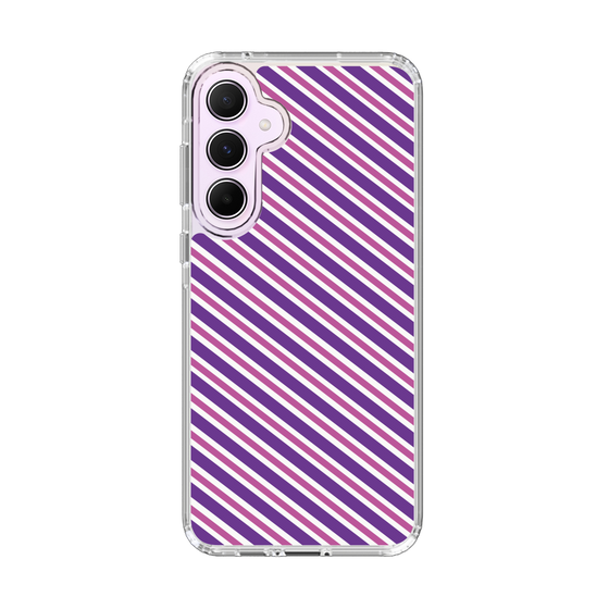 スリムプロテクションケース［ Small Stripe - Purple × Pink ］