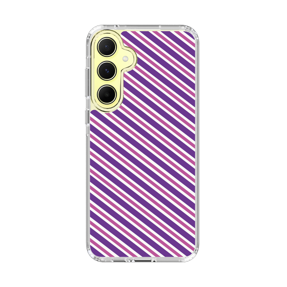 スリムプロテクションケース［ Small Stripe - Purple × Pink ］