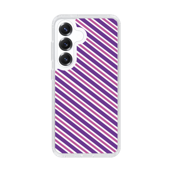 スリムプロテクションケース［ Small Stripe - Purple × Pink ］