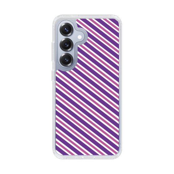 スリムプロテクションケース［ Small Stripe - Purple × Pink ］