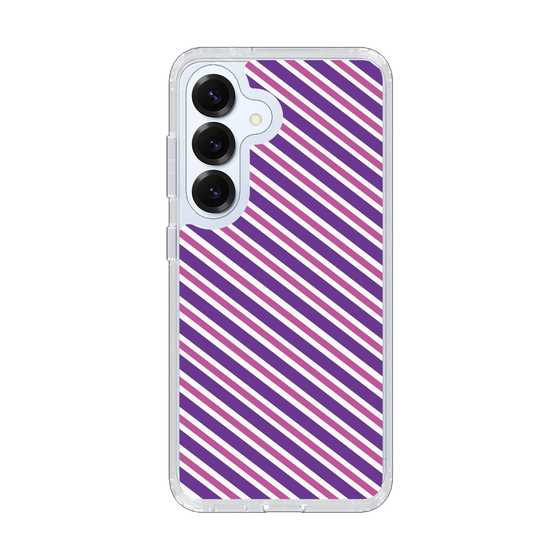 スリムプロテクションケース［ Small Stripe - Purple × Pink ］