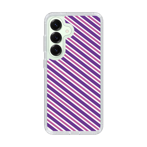 スリムプロテクションケース［ Small Stripe - Purple × Pink ］