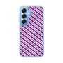 スリムプロテクションケース［ Small Stripe - Purple × Pink ］