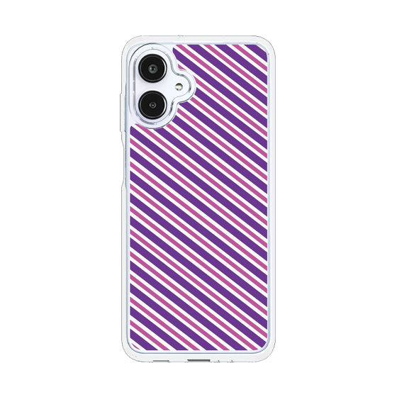 スリムプロテクションケース［ Small Stripe - Purple × Pink ］
