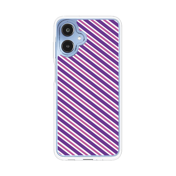 スリムプロテクションケース［ Small Stripe - Purple × Pink ］