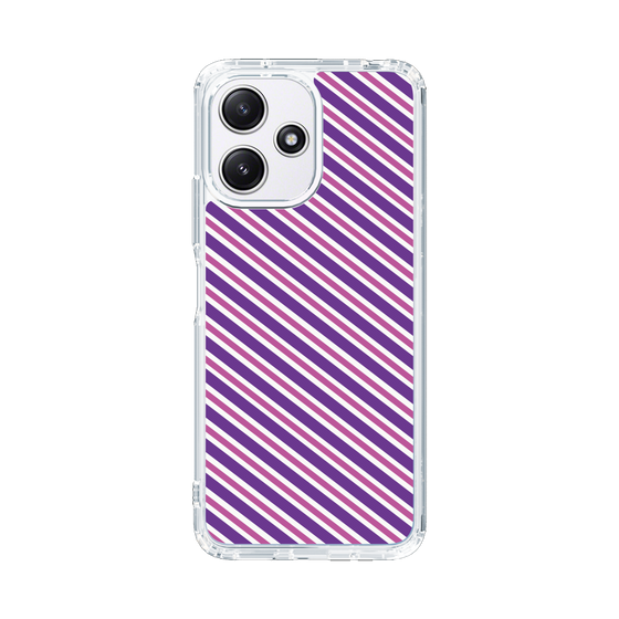 スリムプロテクションケース［ Small Stripe - Purple × Pink ］