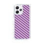 スリムプロテクションケース［ Small Stripe - Purple × Pink ］