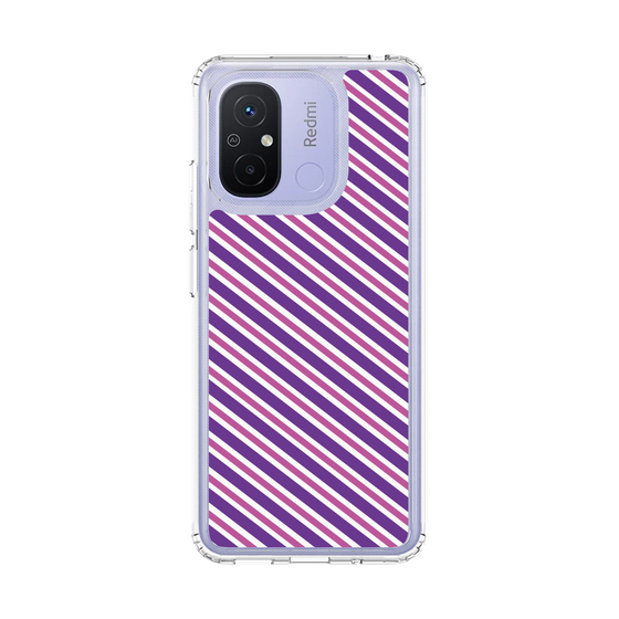スリムプロテクションケース［ Small Stripe - Purple × Pink ］