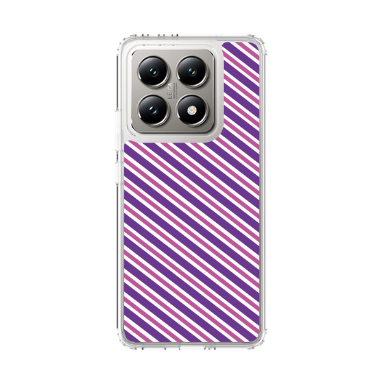 スリムプロテクションケース［ Small Stripe - Purple × Pink ］