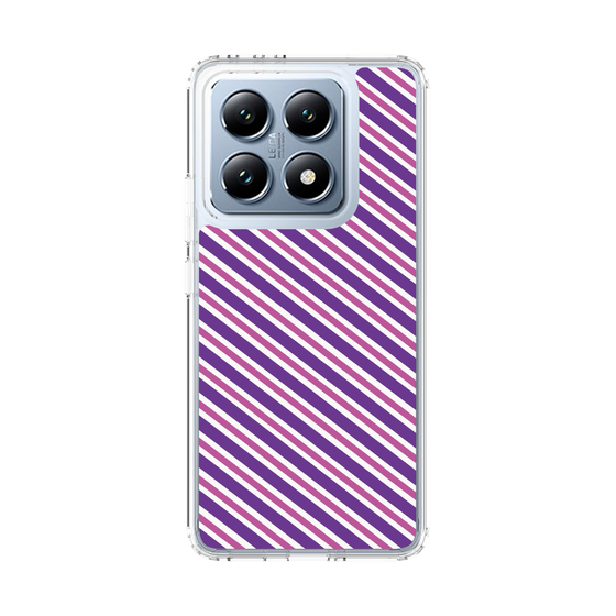 スリムプロテクションケース［ Small Stripe - Purple × Pink ］