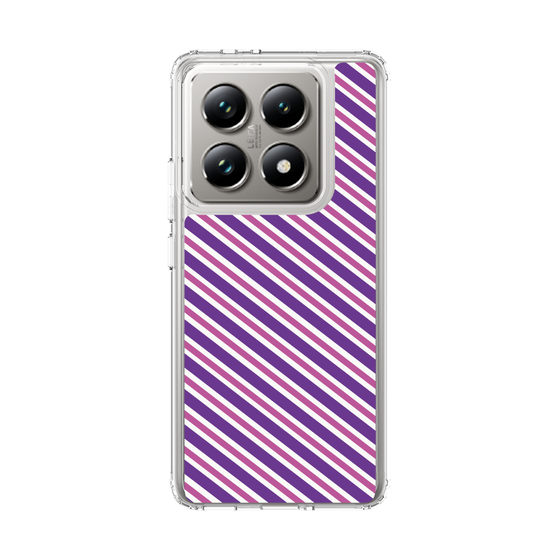 スリムプロテクションケース［ Small Stripe - Purple × Pink ］