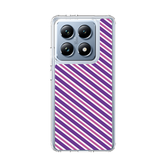 スリムプロテクションケース［ Small Stripe - Purple × Pink ］